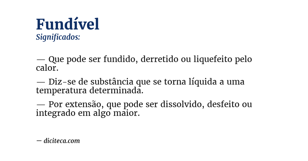 Significado de fundível