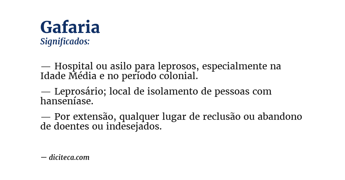 Significado de gafaria