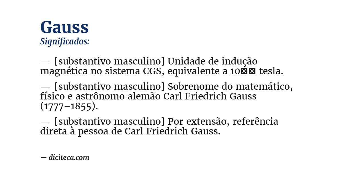 Significado de gauss