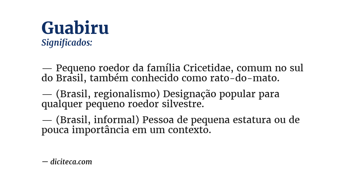 Significado de guabiru