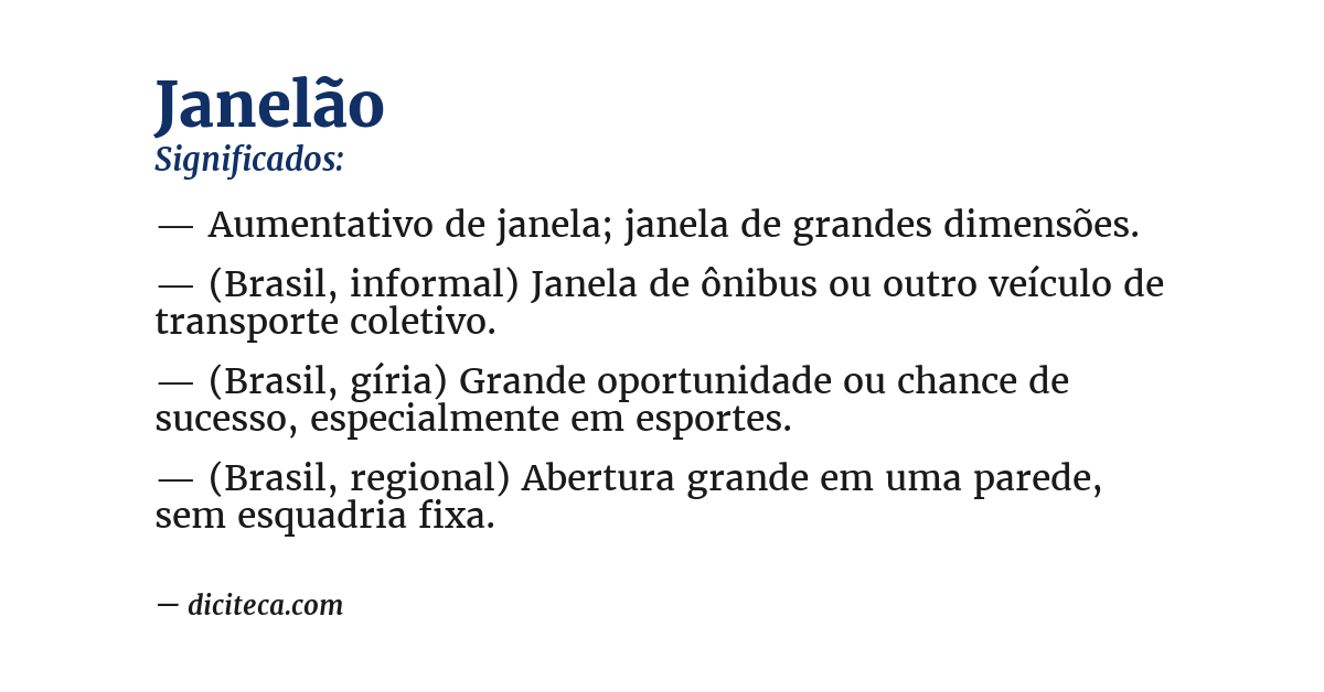 Significado de janelão