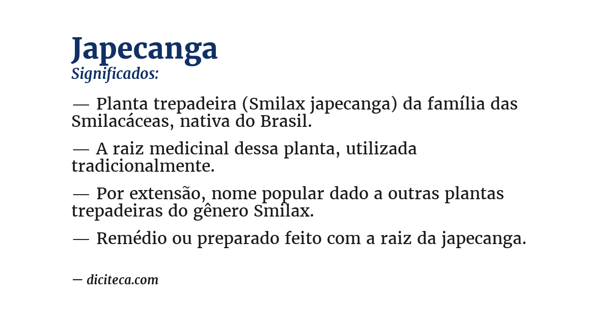 Significado de japecanga