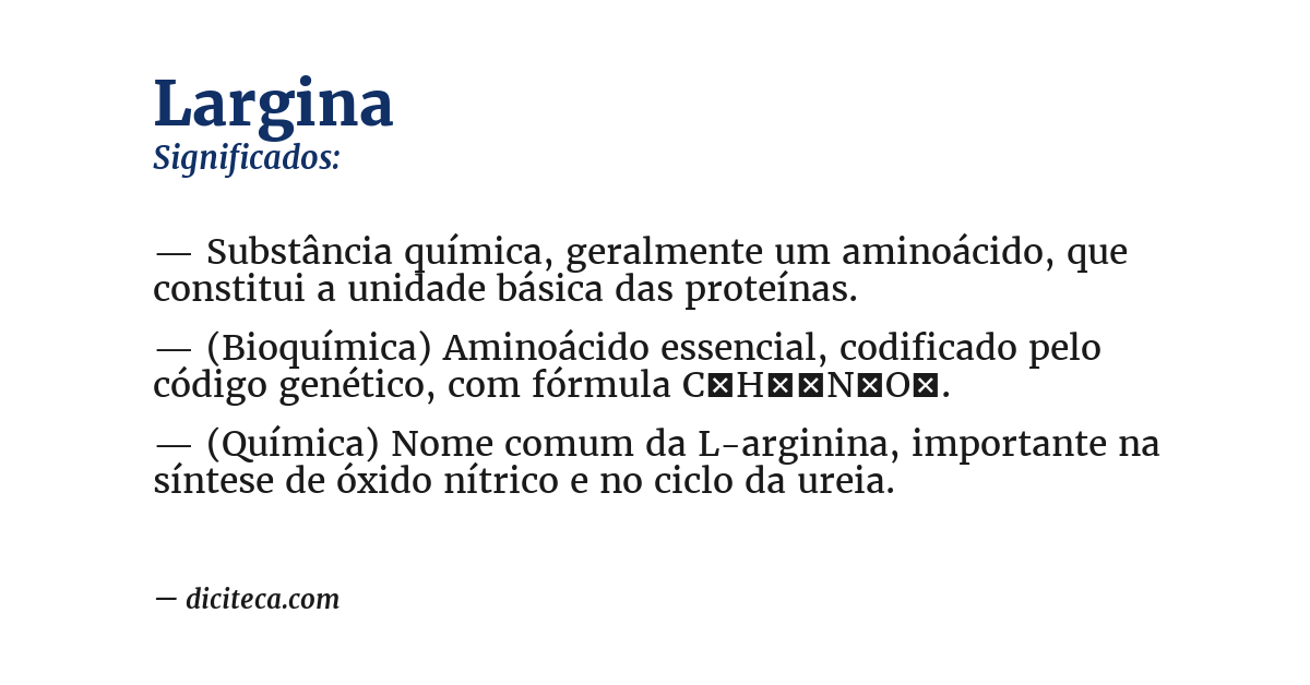 Significado de largina