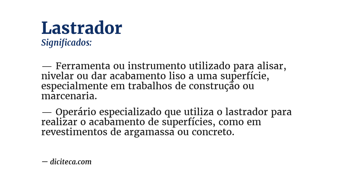 Significado de lastrador