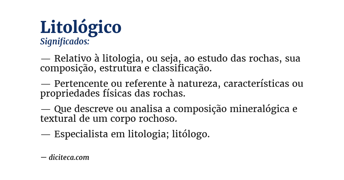 Significado de litológico