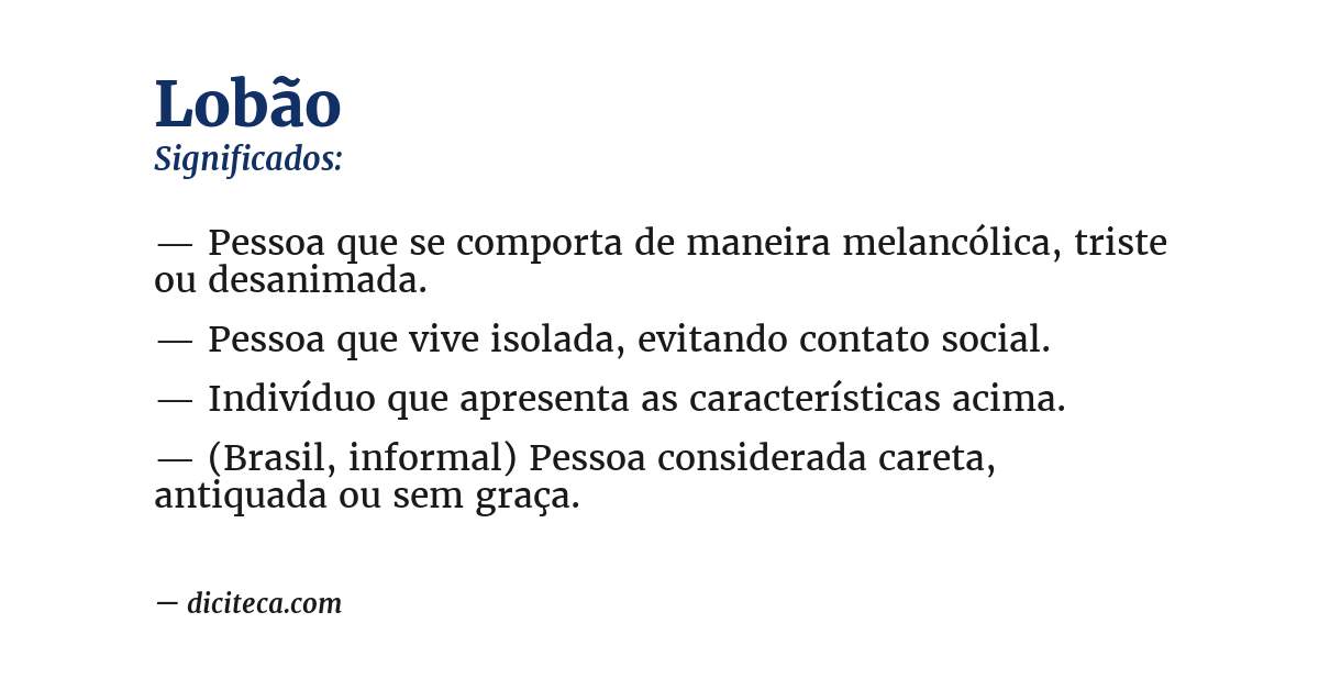 Significado de lobão