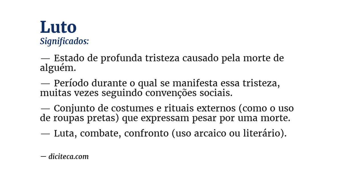 Significado de luto