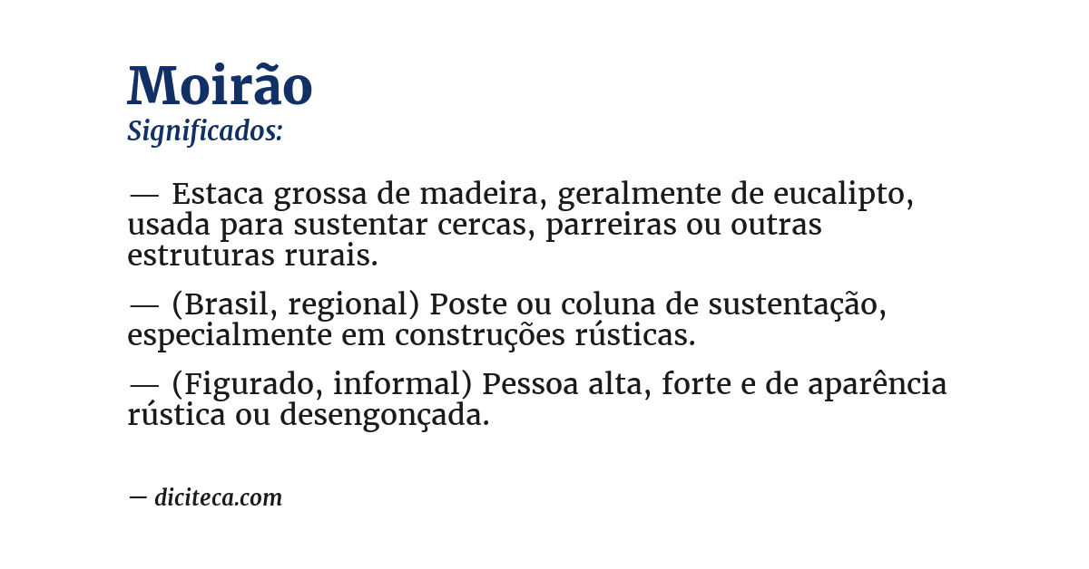 Significado de moirão