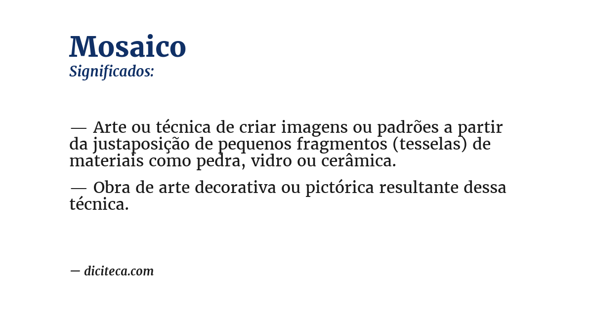 Significado de mosaico