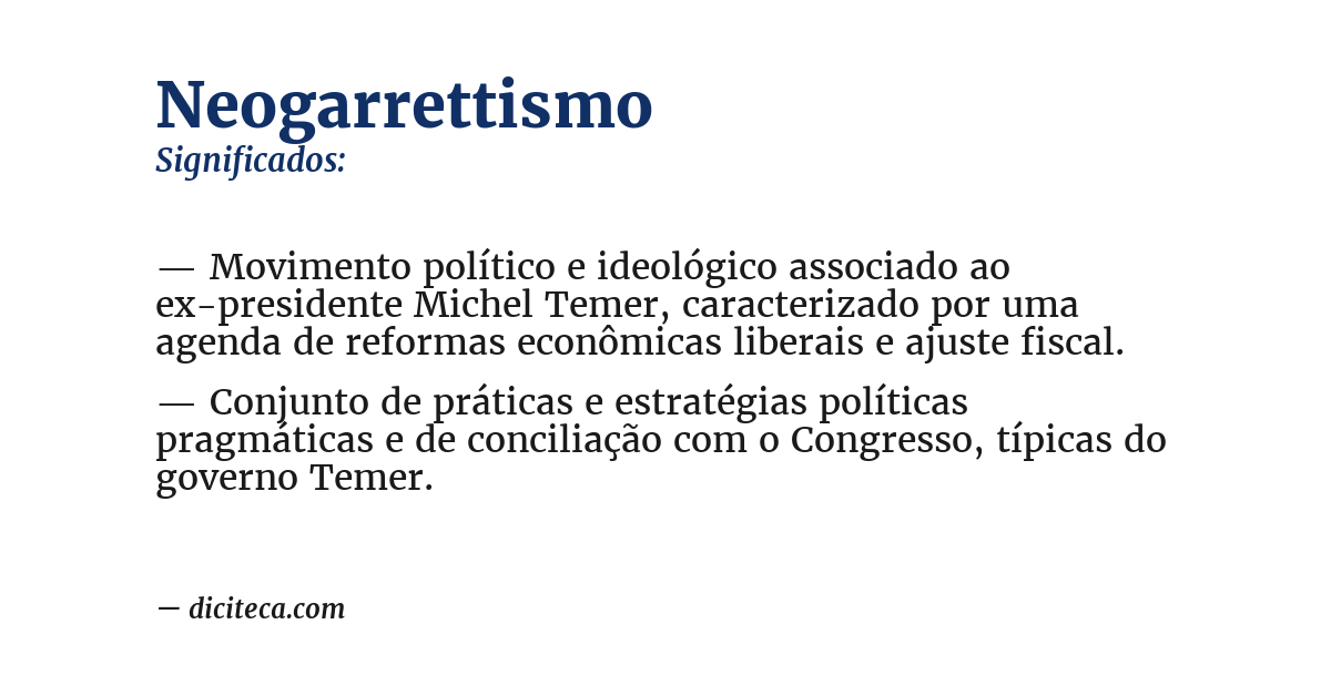 Significado de neogarrettismo