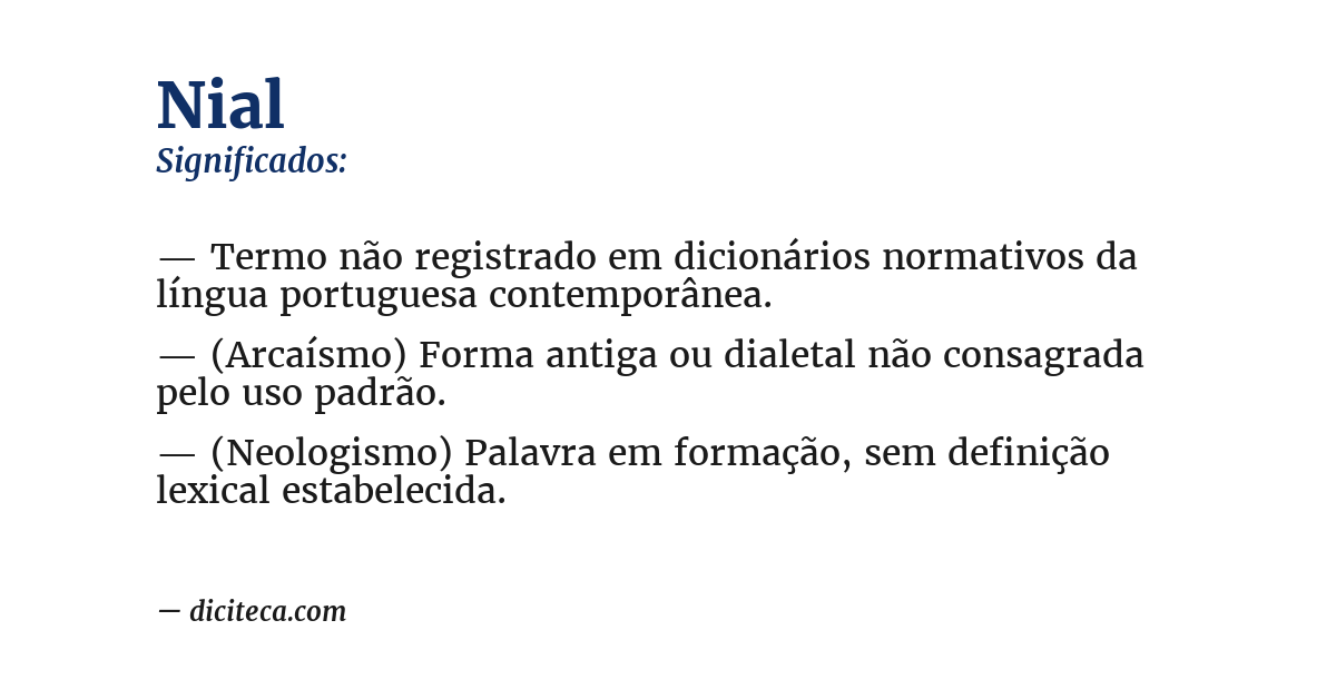 Significado de nial