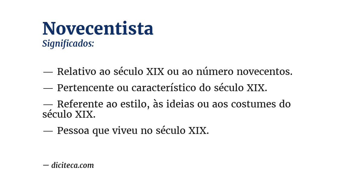 Significado de novecentista