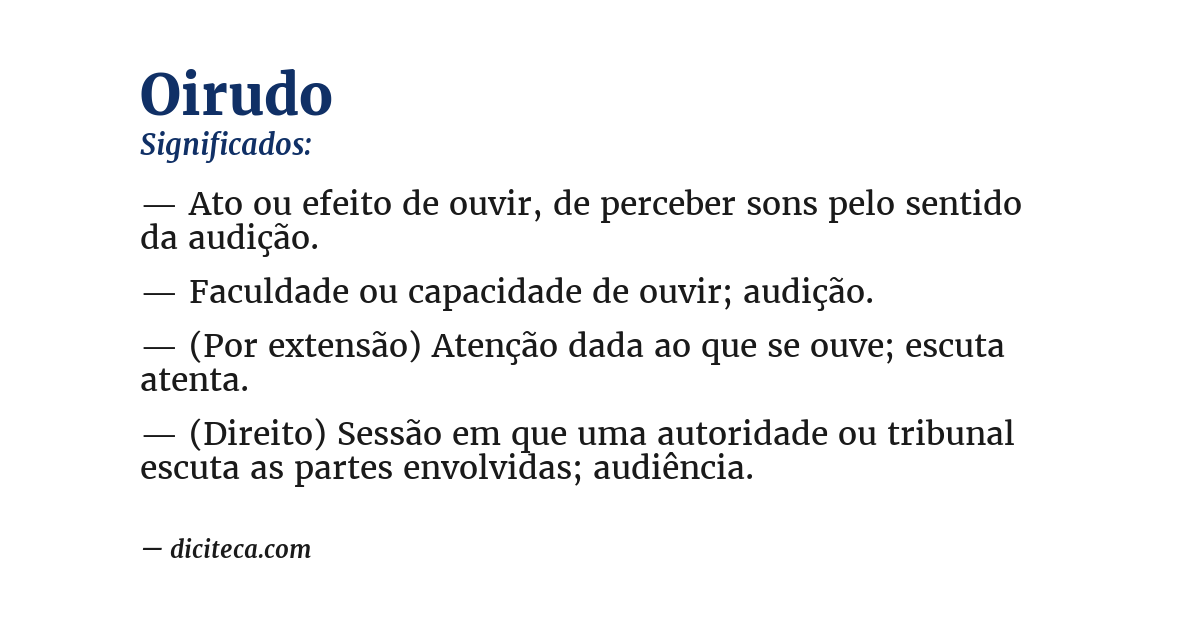 Significado de oirudo