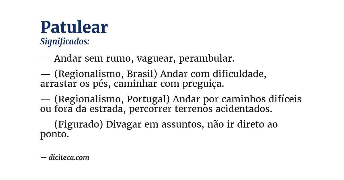 Significado de patulear