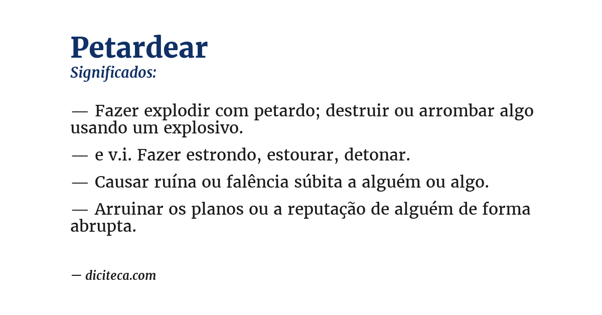 Significado de petardear