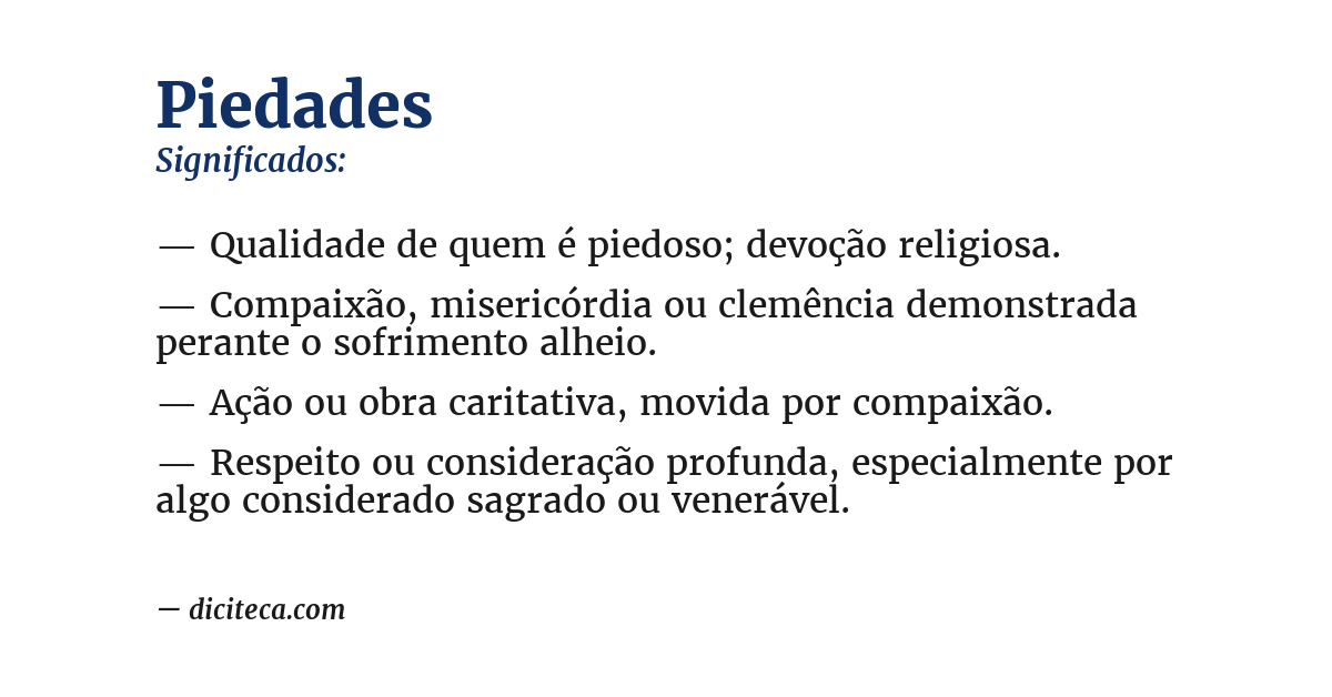Significado de piedades