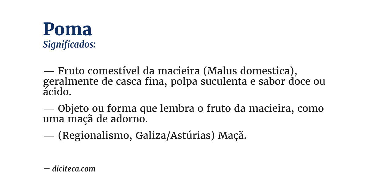 Significado de poma