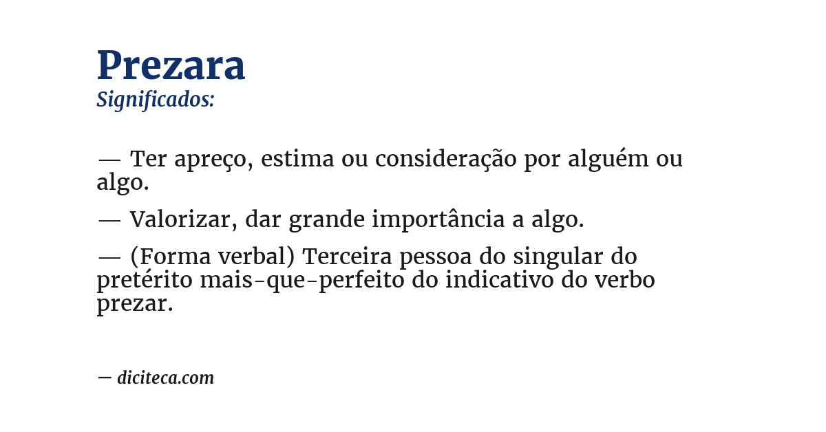 Significado de prezara