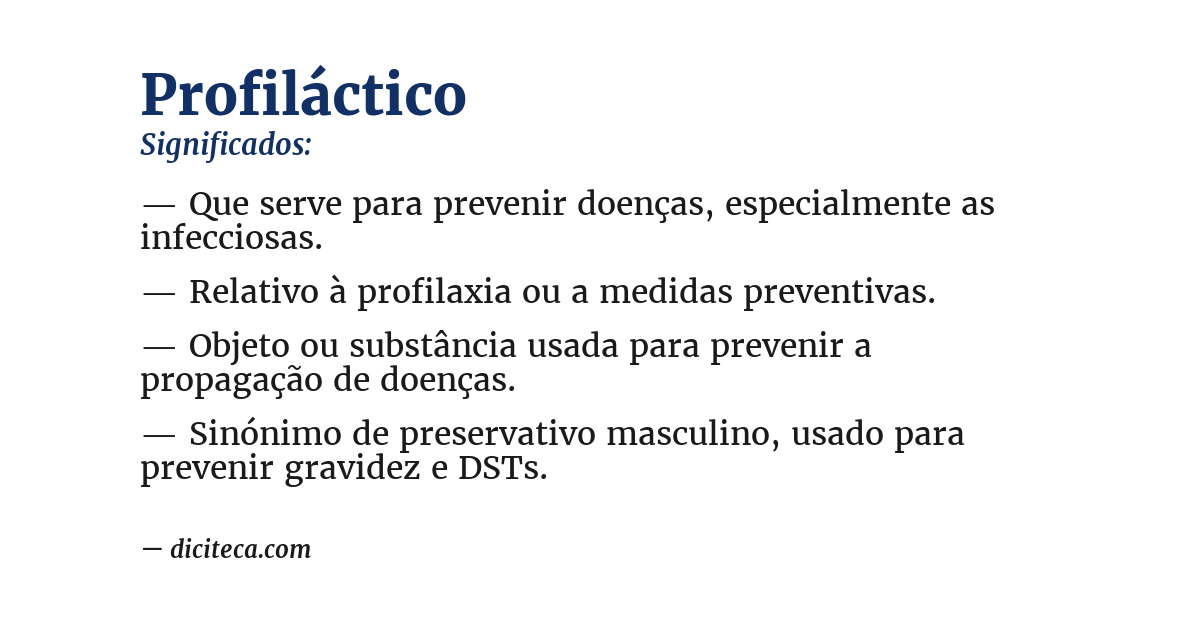 Significado de profiláctico