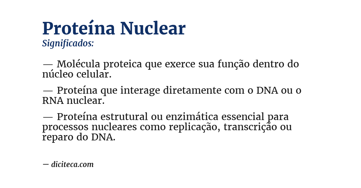Significado de proteína nuclear
