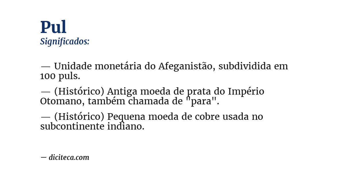 Significado de pul