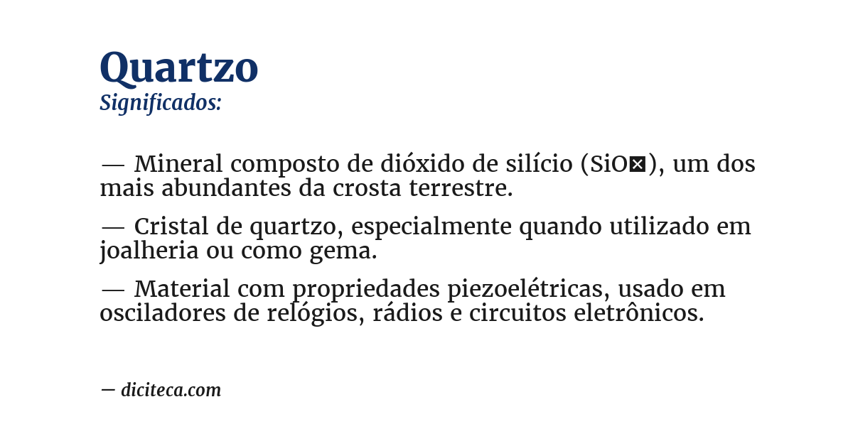 Significado de quartzo