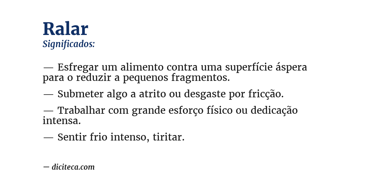 Significado de ralar