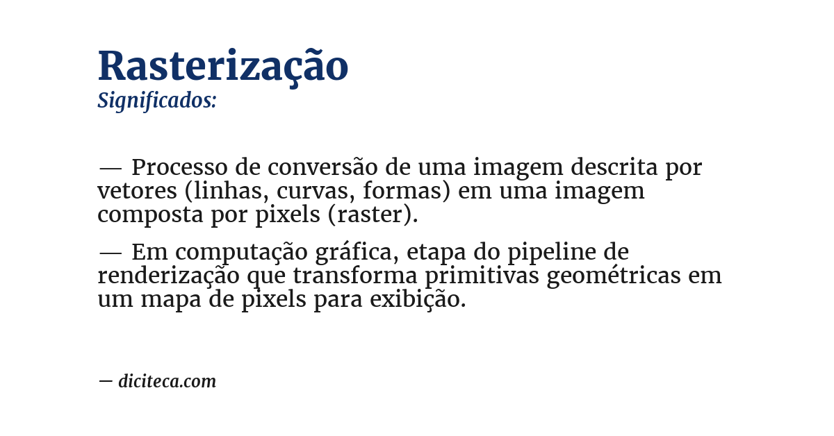 Significado de rasterização