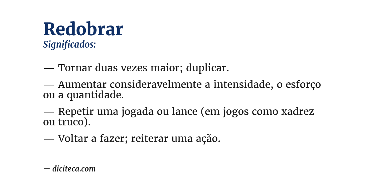 Significado de redobrar