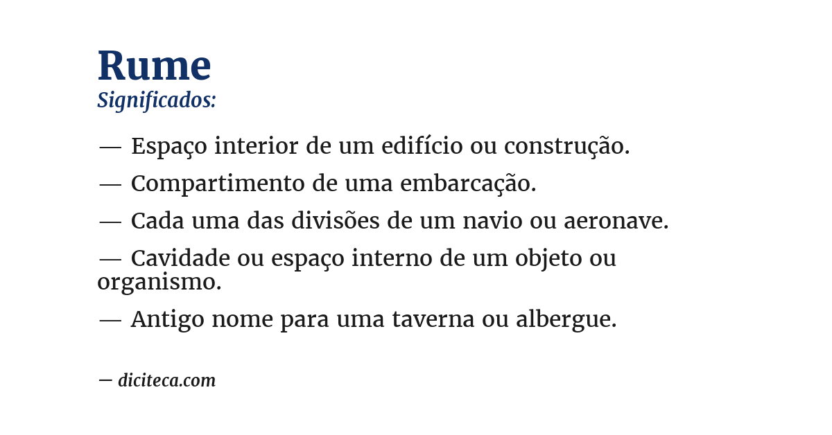 Significado de rume