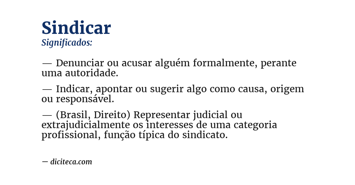 Significado de sindicar