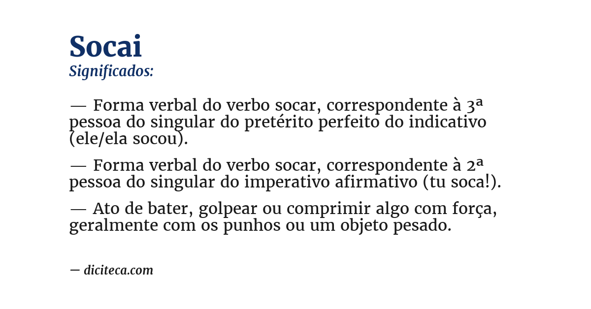 Significado de socai