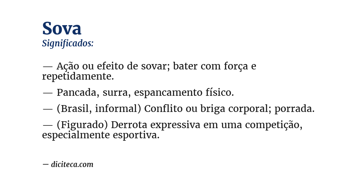 Significado de sova