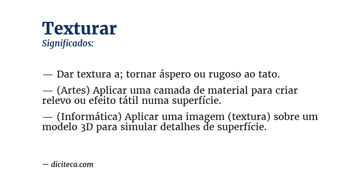 Significado de texturar
