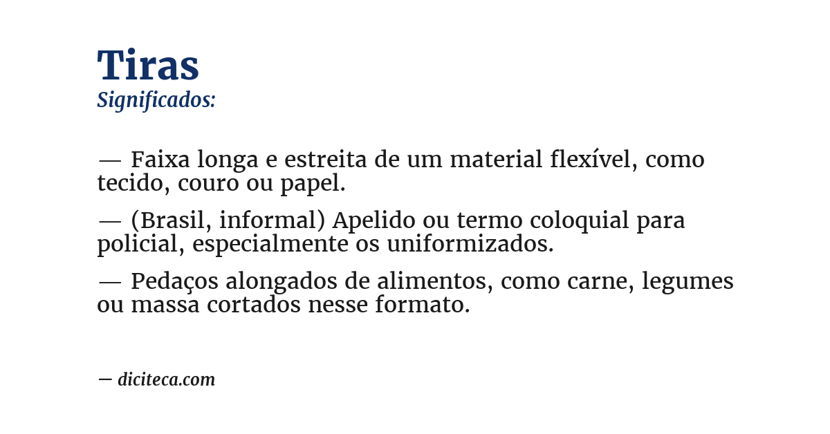 Significado de tiras