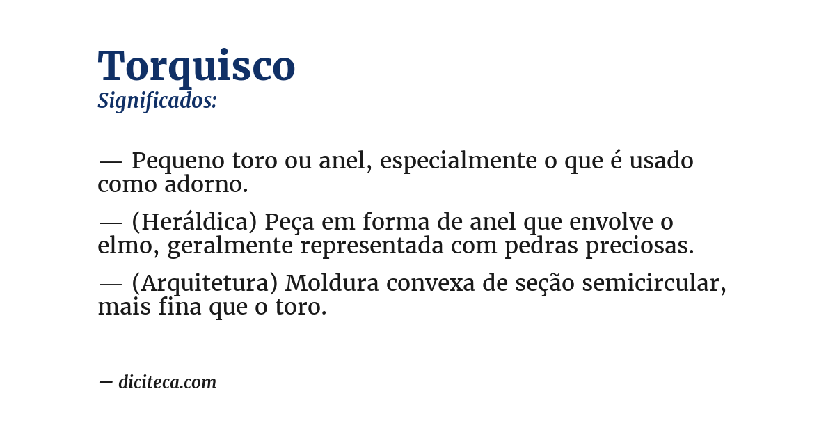 Significado de torquisco