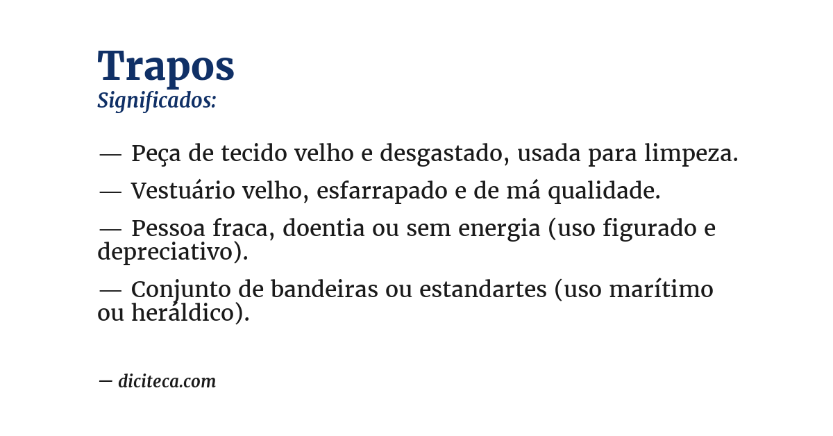 Significado de trapos