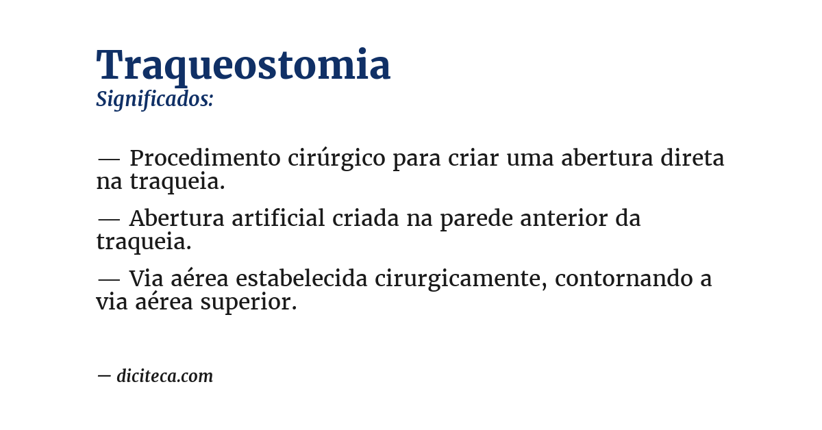 Significado de traqueostomia