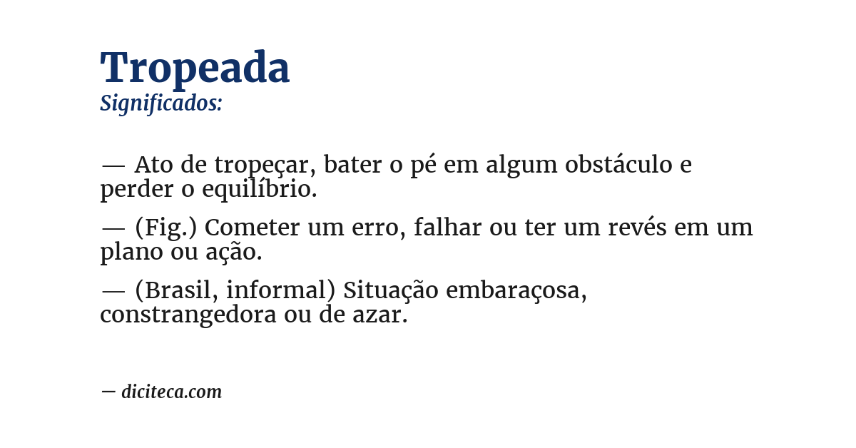 Significado de tropeada