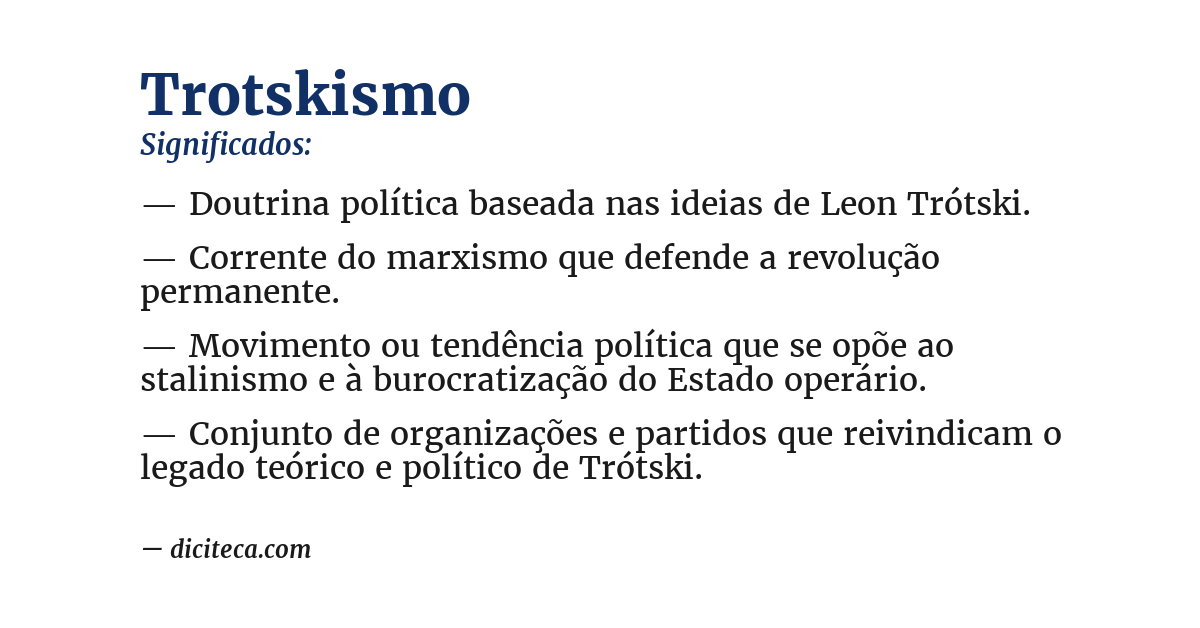 Significado de trotskismo