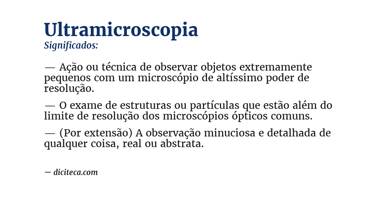 Significado de ultramicroscopia