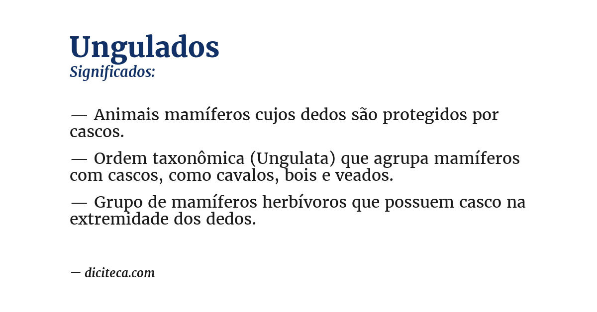 Significado de ungulados