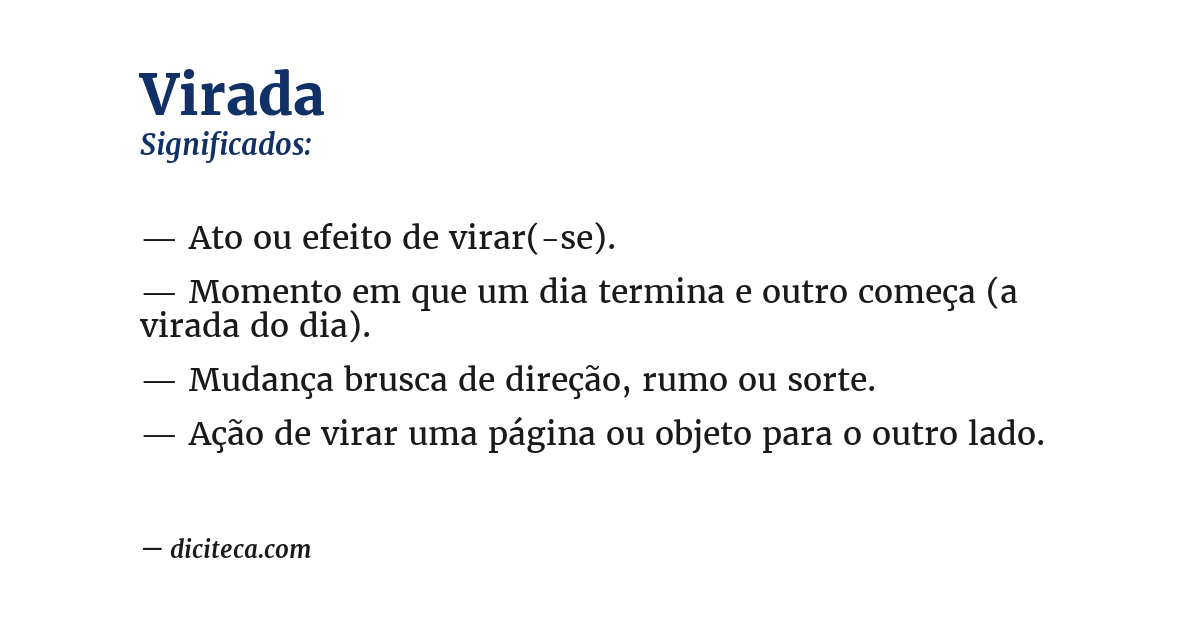 Significado de virada