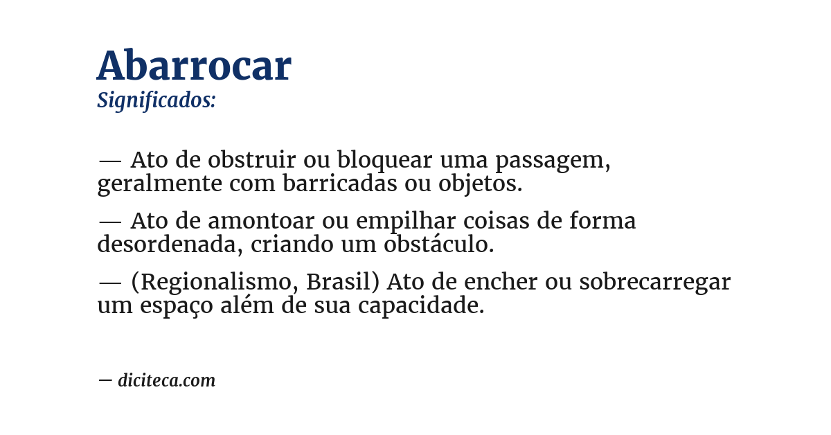 Significado de abarrocar