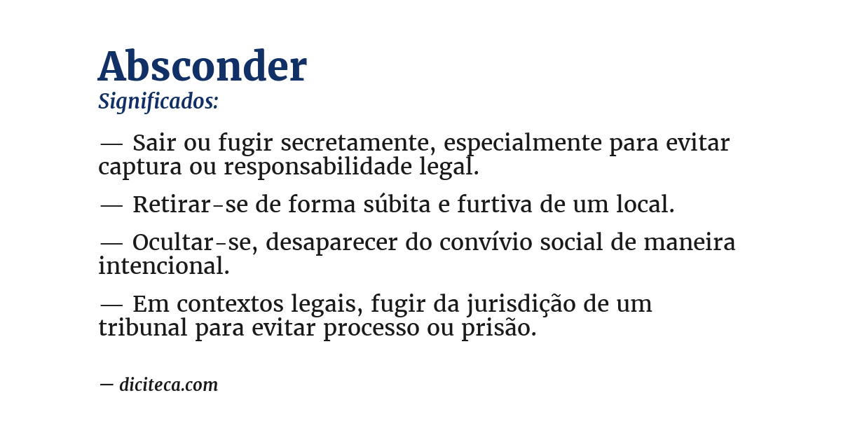 Significado de absconder