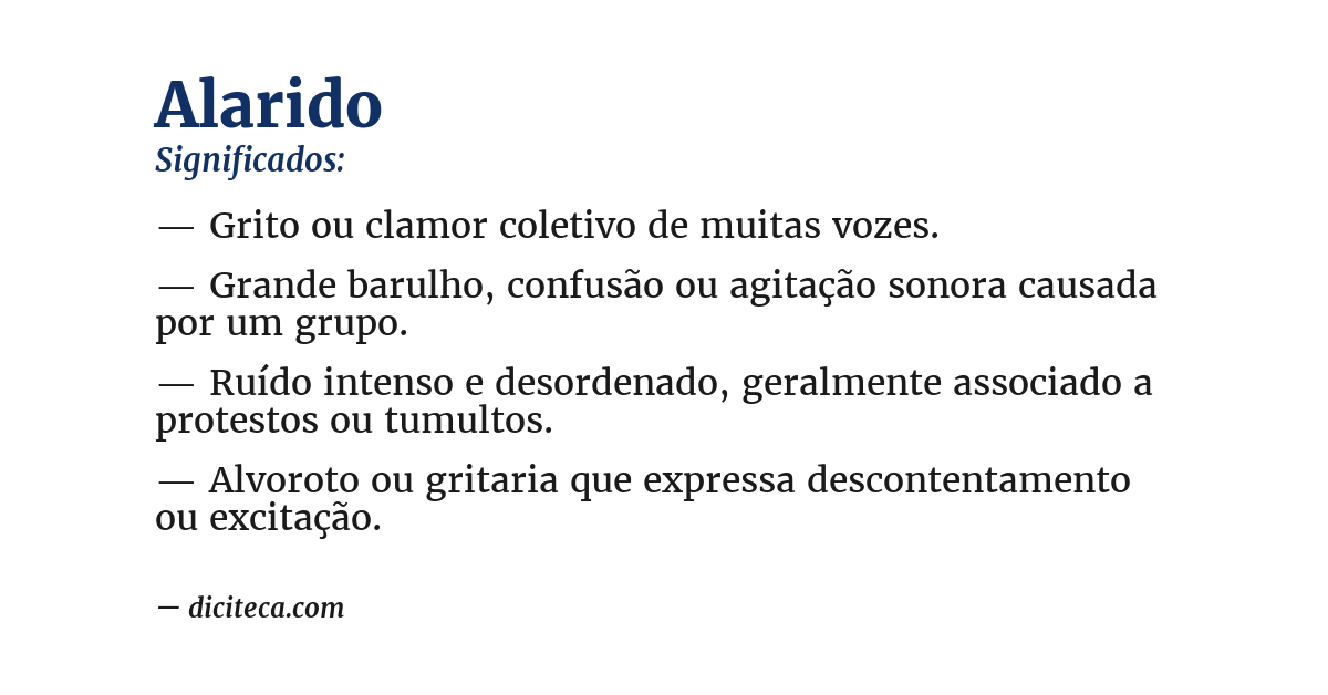 Significado de alarido