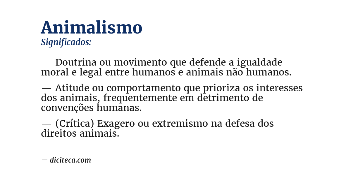 Significado de animalismo