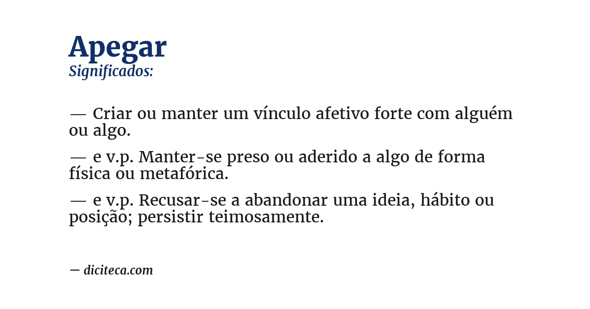 Significado de apegar