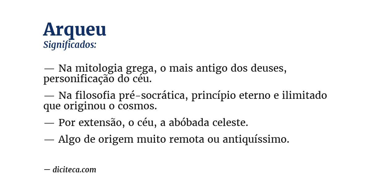 Significado de arqueu