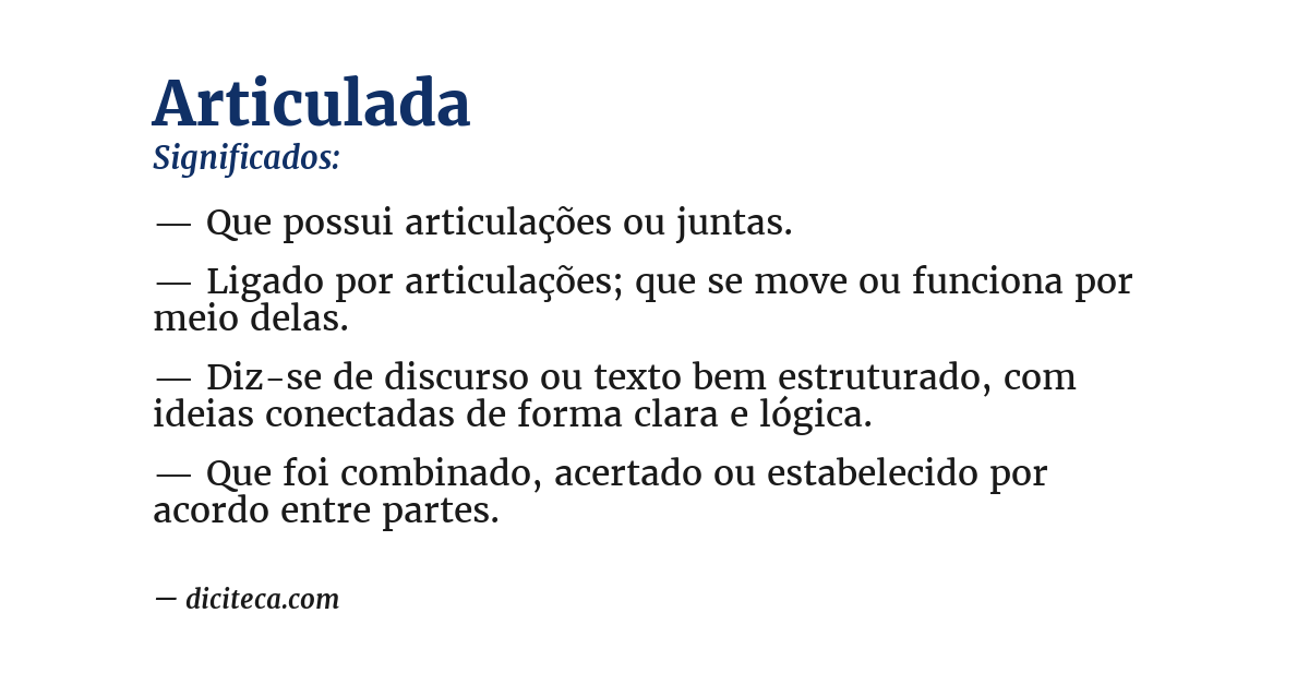 Significado de articulada
